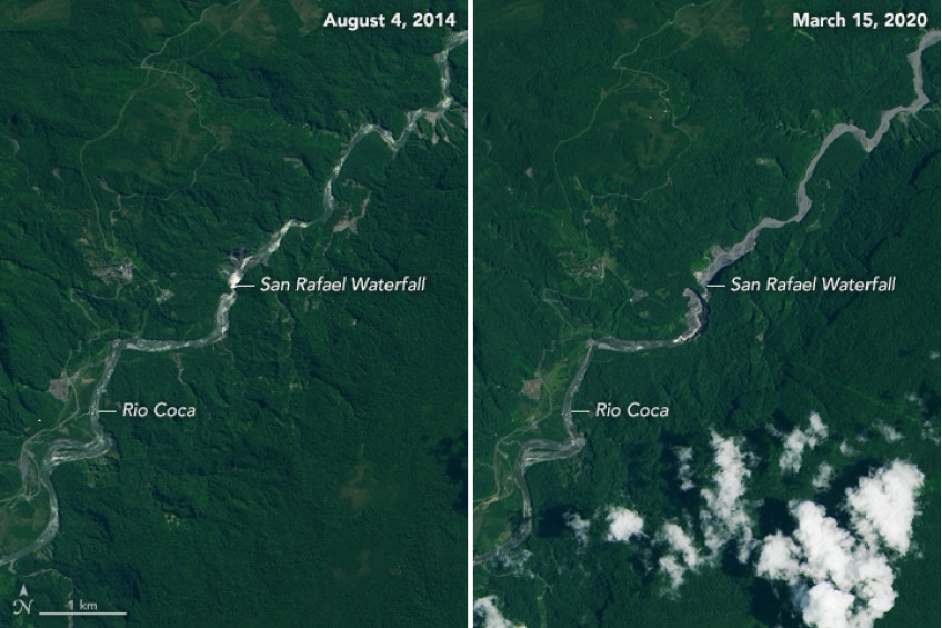Самый красивый водопад Эквадора уничтожен